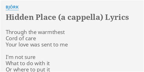 a cappella lyrics